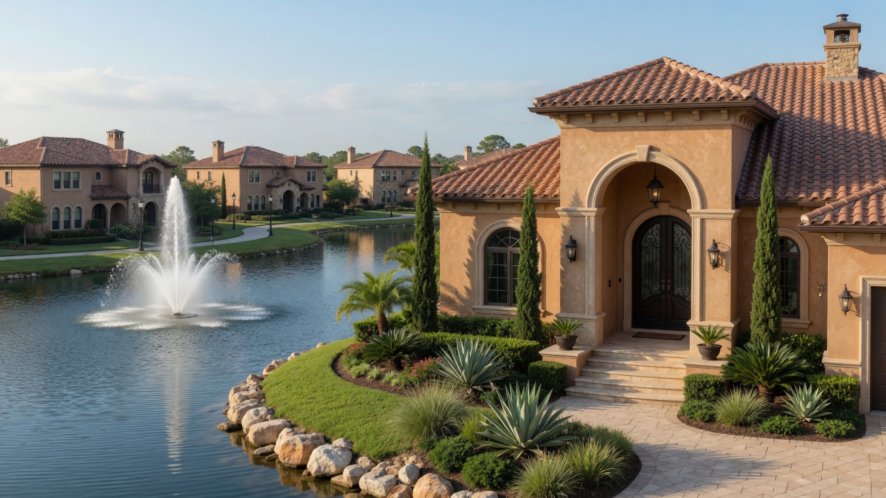 Residential homes in Tuscan Lakes League City Texas where buyers save with commission rebates