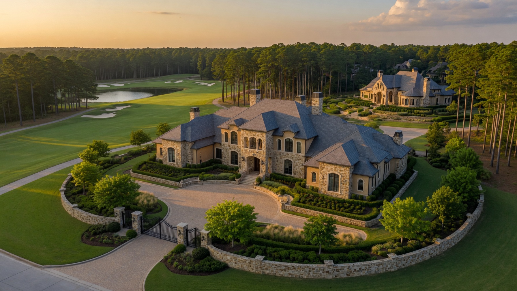 Luxury homes in Carlton Woods The Woodlands Texas where buyers earn a 2.5 percent commission rebate